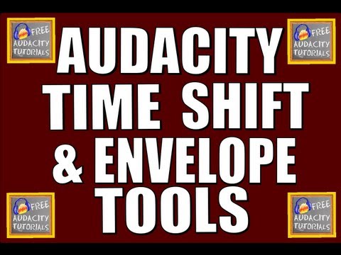Audacity Tutorial - move tracks & change volume (time shift & envelope tools)