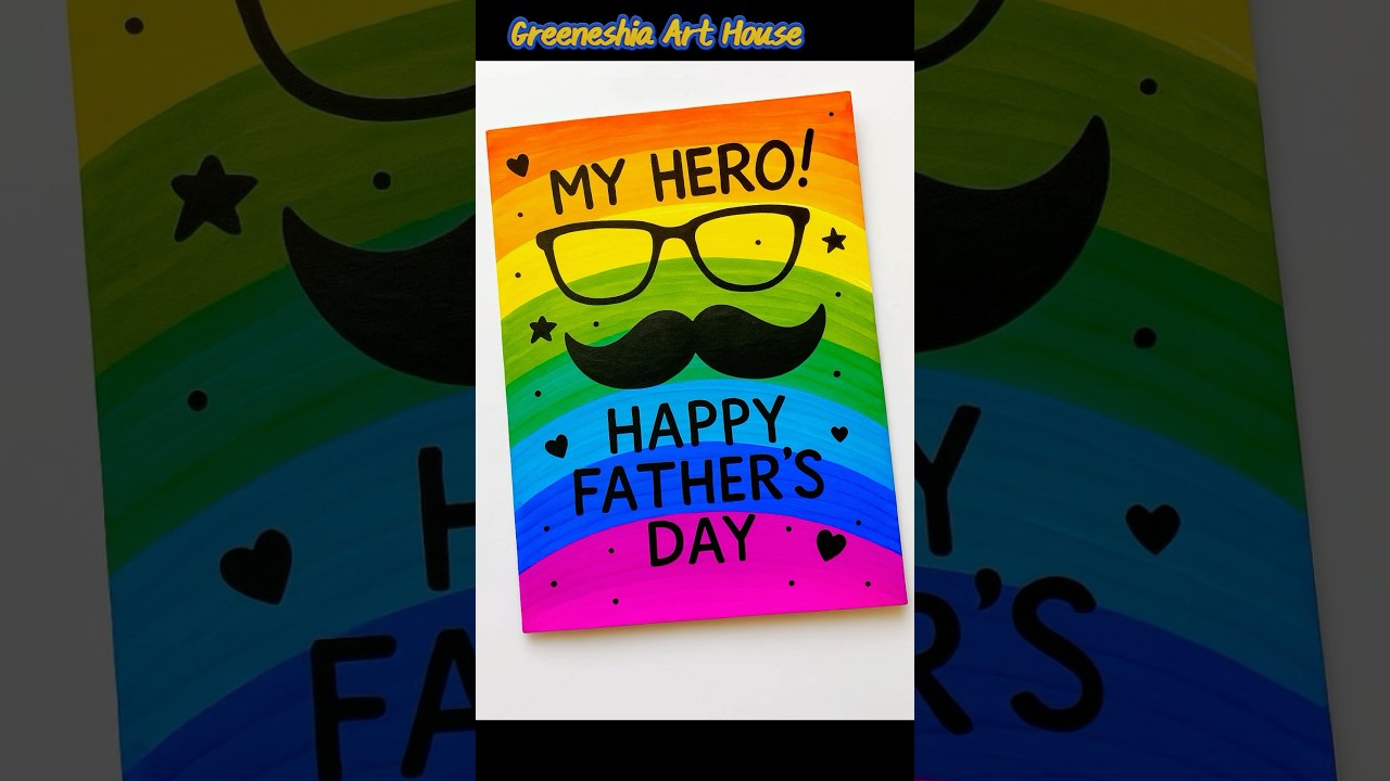 No-Glue, No-Scissors DIY Father’s Day Card 🌈❤️