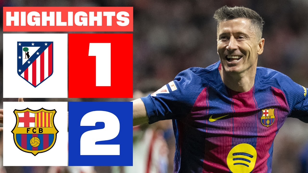 Barcelona vence 2-1 a Atlético en La Liga ⚽