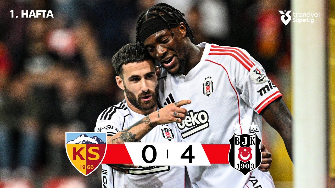 Beşiktaş Dominates Kayserispor with 4-0 Victory in Süper Lig Opener ⚽