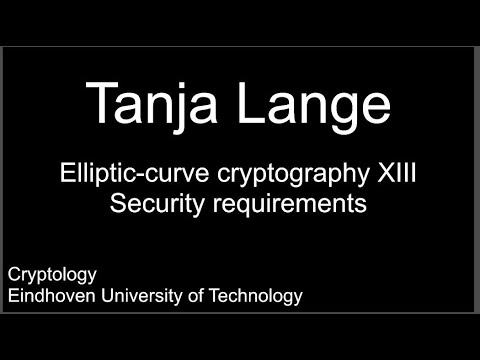 Elliptic-curve cryptography XIII - Security requirements