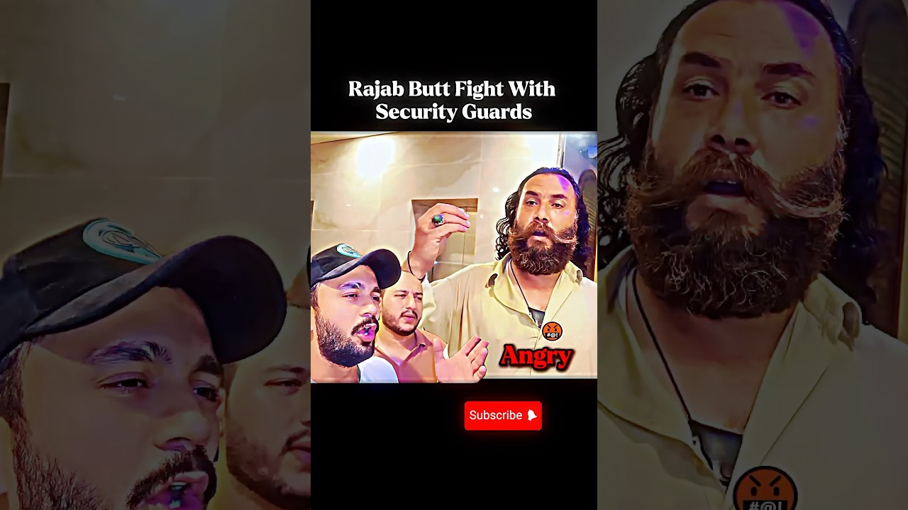 Rajab Butt Clashes with Security Guards 😡