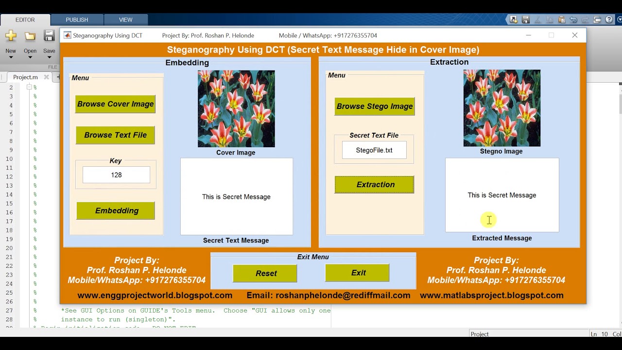 DCT Steganography with Source Code 📂