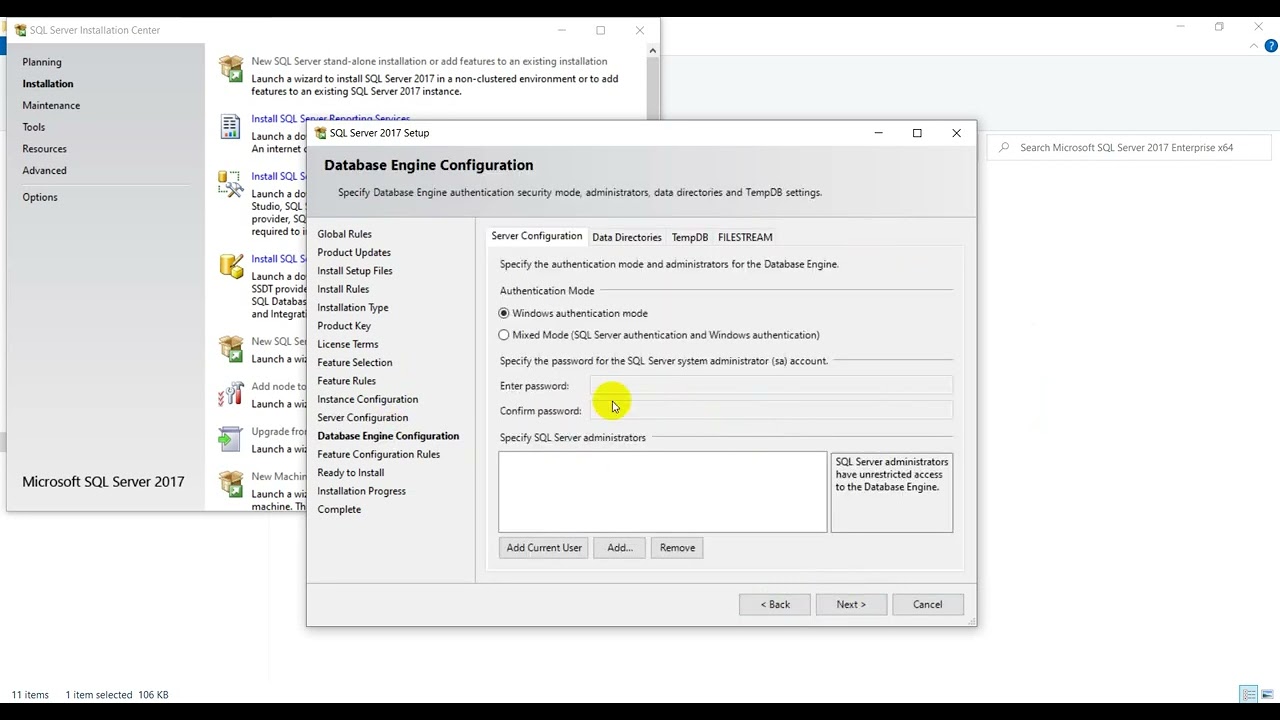 تثبيت SQL Server 2017 بسهولة