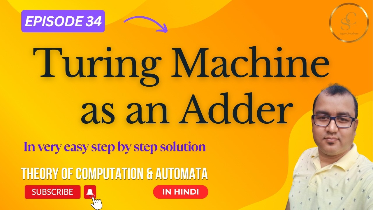 Simple Turing Machine for Unary Addition | Step-by-Step Tutorial 🧠