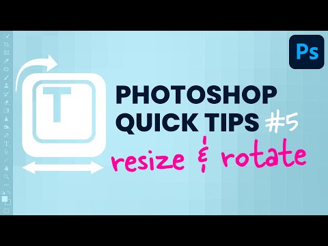 Photoshop Quick Tips 5: How To Resize & Rotate Image #shorts