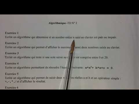 exercice 1, algorithme, si n est pair ou impair + python + C