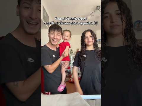 A chi assomiglia di più nostra figlia?😂🩵 #dailyshorts #baby #familyvlog