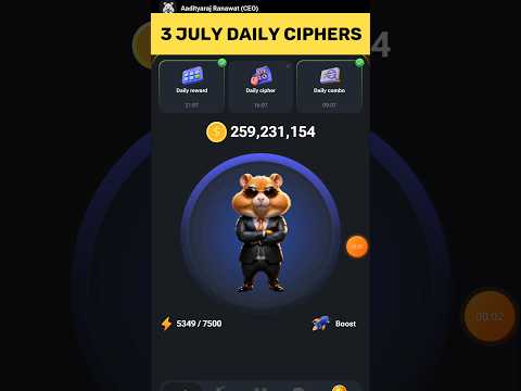 hamster kombat  July daily ciphers   #hamsterkombat #aadikombat