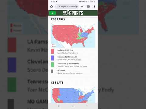 NFL Week 16 2024 TV Coverage Map CBS Early & Late & Fox Single Windows