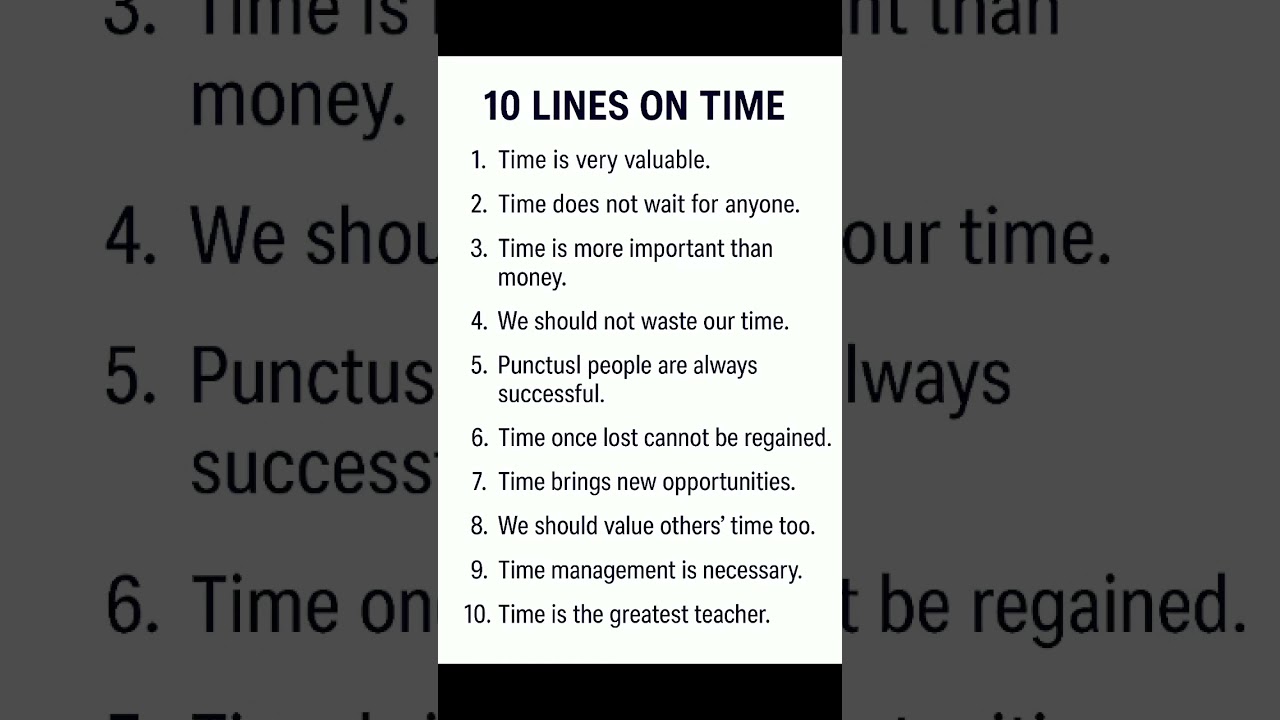 10 Lines on Time | Short Essay for Students
