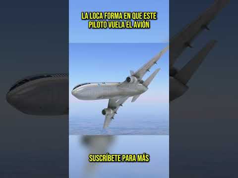😲 La loca forma en que este piloto vuela el avión #shorts