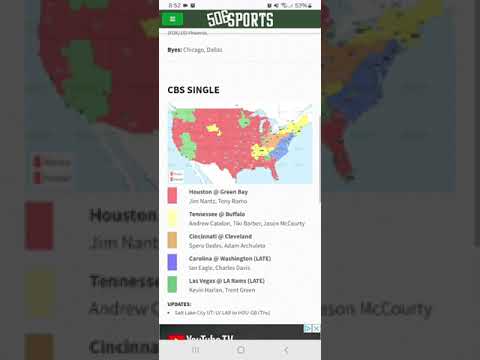 NFL Week 7 2024 TV Coverage Map Update CBS Single Window