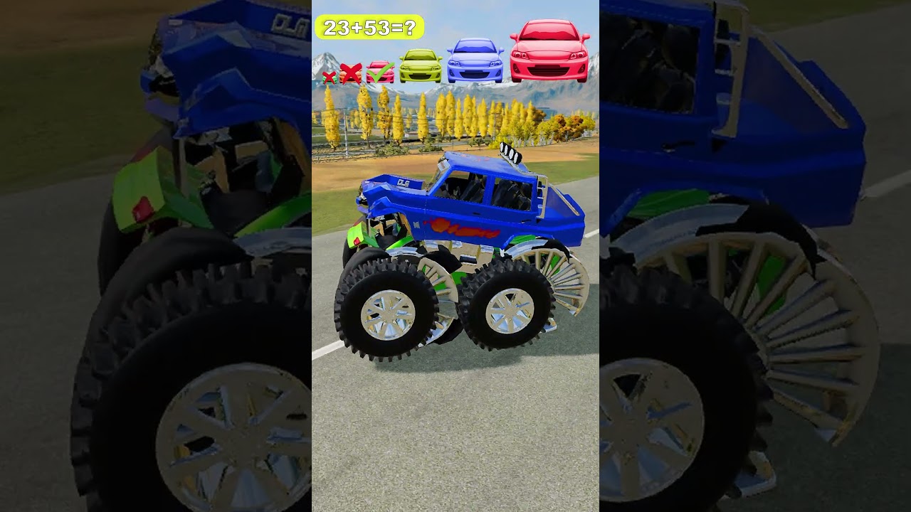 Epic Car Clash: Small, Big & Monster Trucks Face Off! ๐๐ฅ