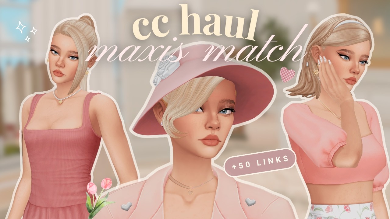 sims 4 cc haul 🌷 maxis match finds (+50 links)