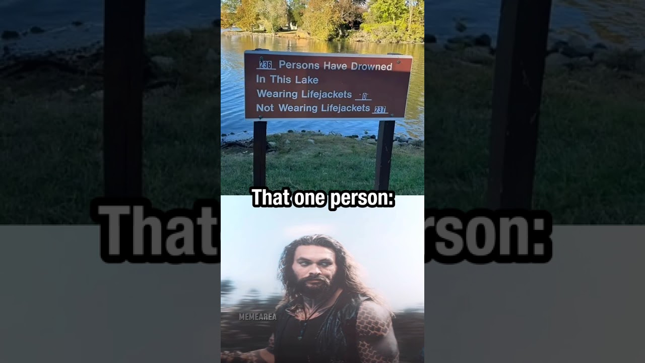 Bro is Aquaman 🧜♂️: Drowning Warning Meme