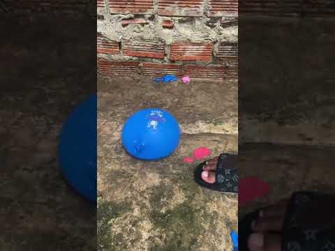 Jumping on water balloon trick! Amazing balloon trick #short #ep88