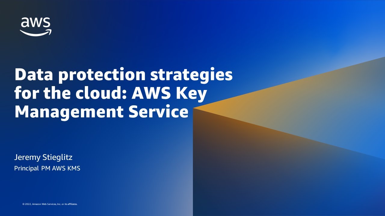 Data protection strategies for the cloud - AWS Online Tech Talks