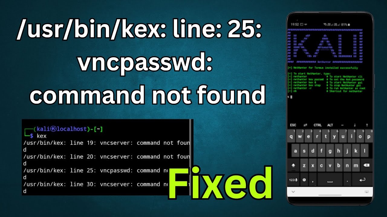 Fix usr/bin/kex: Line 25: Vncpasswd Not Found 🛠️