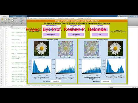 RSA Image Encryption Decryption Using Matlab Code | Matlab Project With Source Code