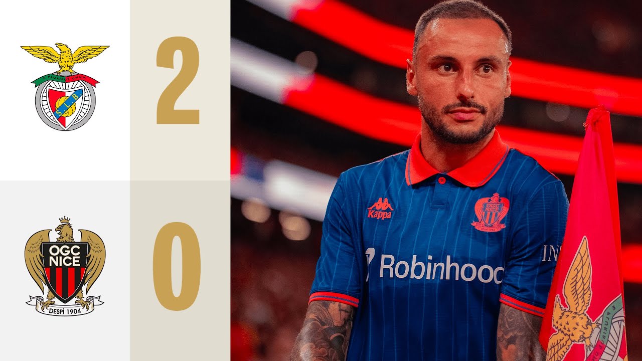 Benfica Bat Nice 2-0 in UCL Q3 ⚽