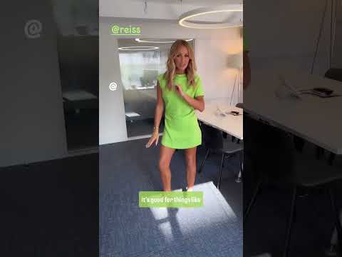 Amanda Holden short green dress