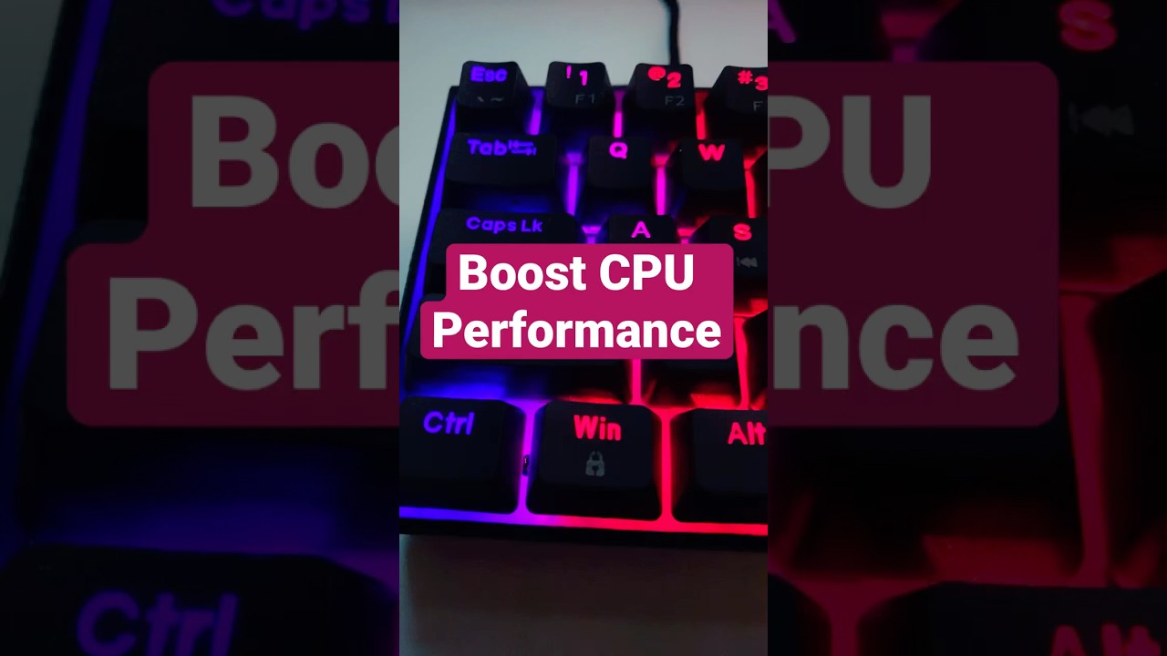 Boost CPU for Smoother Gaming ๐ฎ