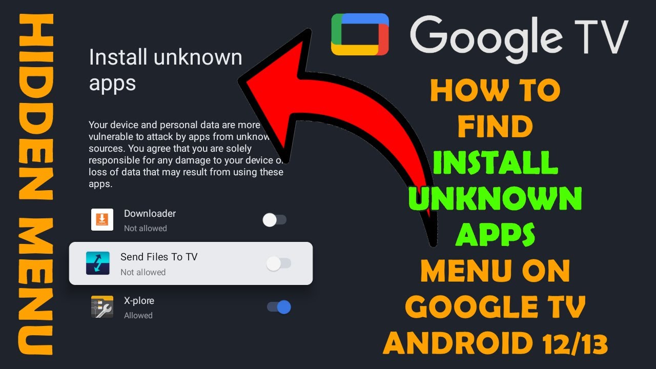 Find Hidden Unknown Apps on Google TV (Android 12/13) 🔍