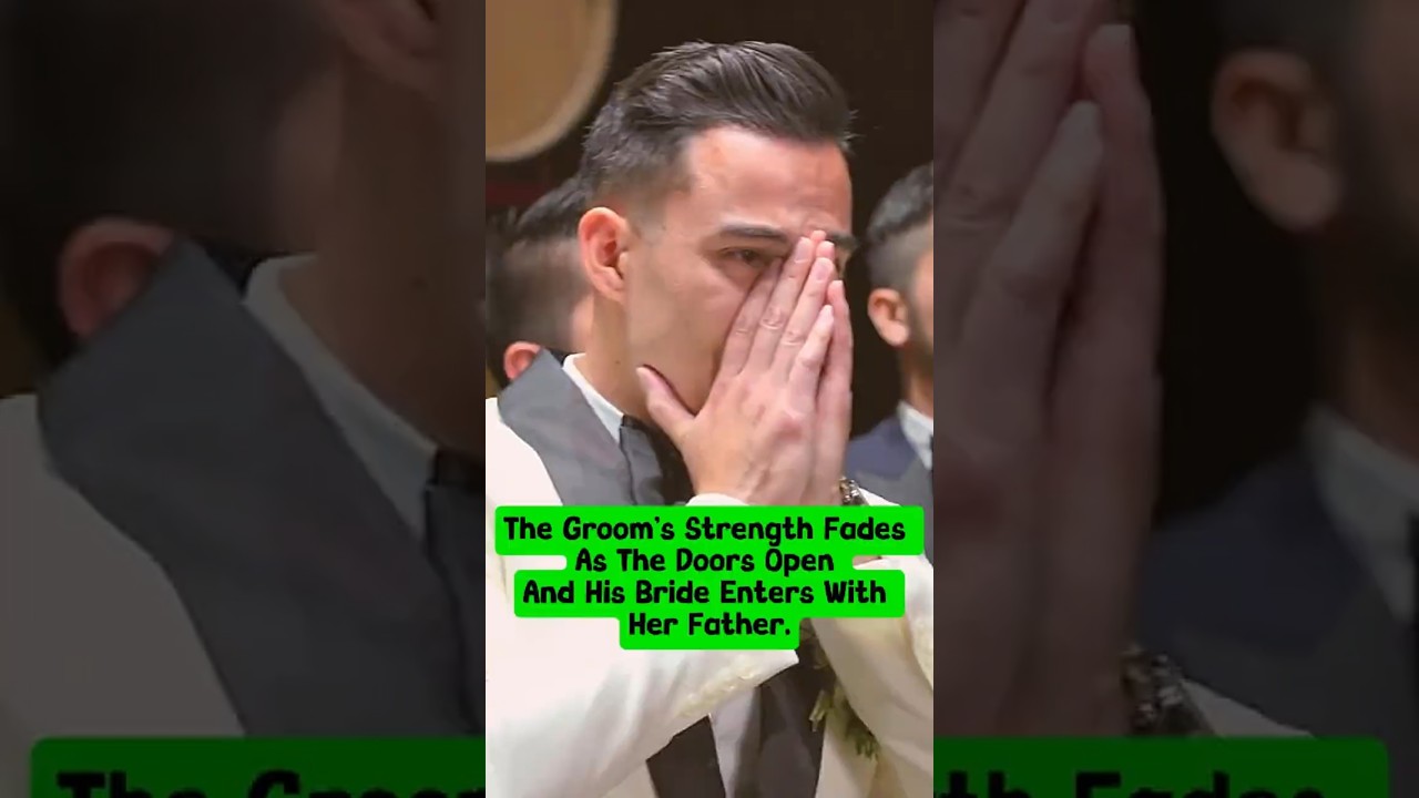 Groom's Nerves Waver as Bride Enters with Dad 💍
