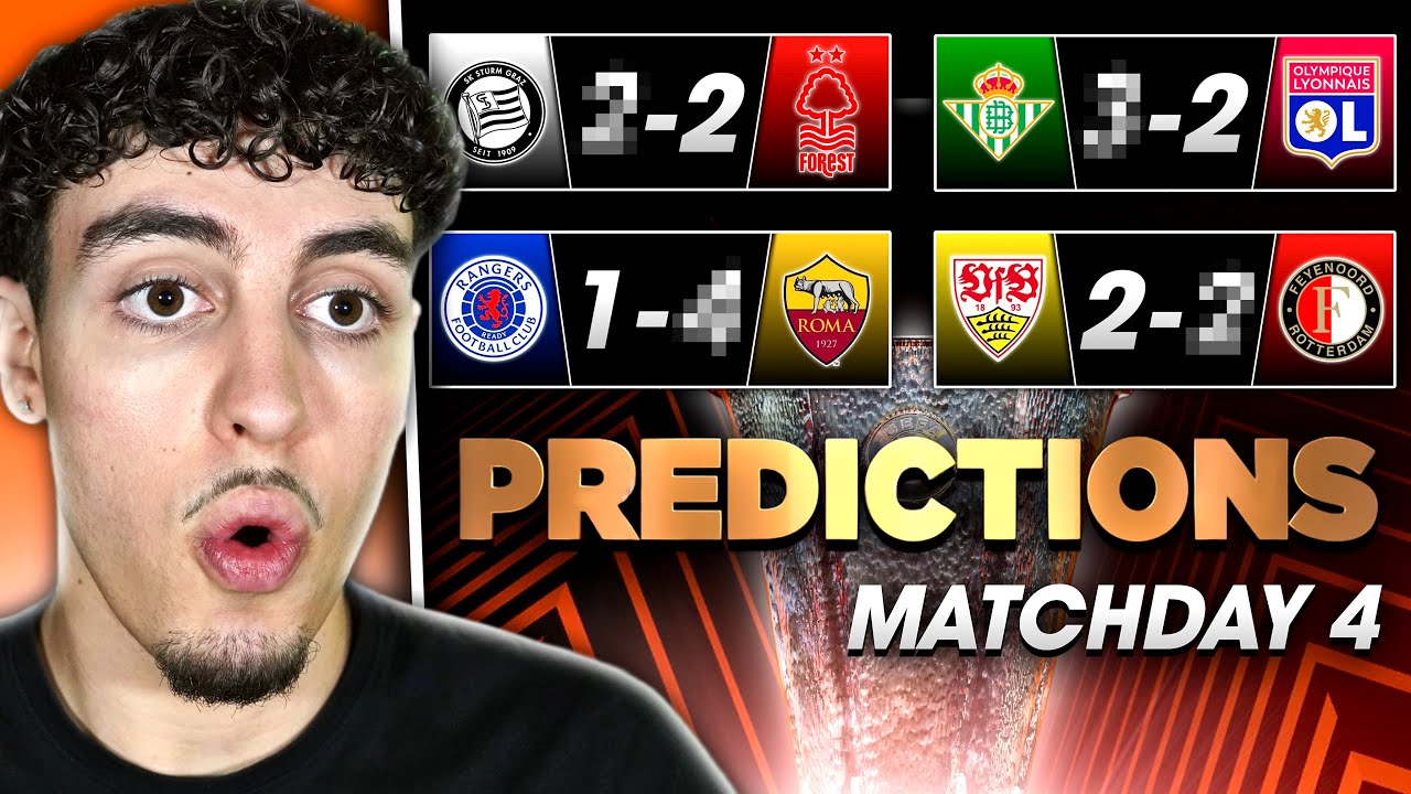 Europa League Matchday 4 Predictions ⚽