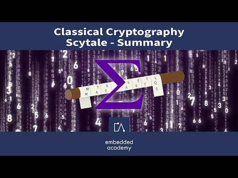 🇬🇧 Classical Cryptography - Scytale - Summary | Tutorial based on Embedded Academy E-Learning