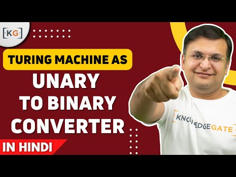 13.6 Turing Machine as unary to binary converter | truing machine as transducer