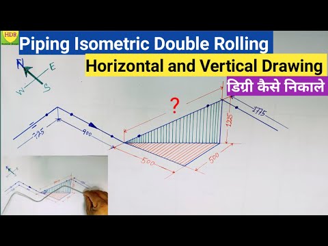 Piping Isometric Double Rolling Horizontal and Vertical Drawing || Double Rolling Wire Bending