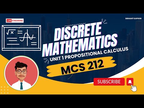 MCS 212 | Unit 1 - PROPOSITIONAL CALCULUS | Discrete Mathematics |  Block 1 | MCA | IGNOU | MCS-013