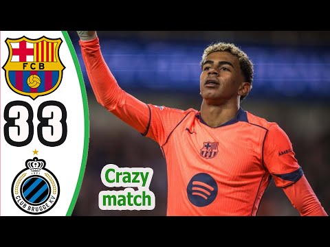 Barcelona vs Club Brugge 3-3 || All Goals & Highlights || UEFA Champions League 2025/26