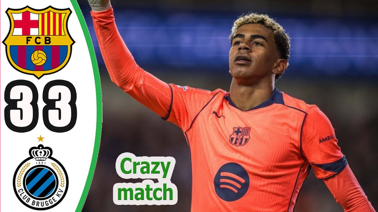 Barcelona 3-3 Club Brugge | Full Goals & Highlights | UEFA Champions League 2025/26