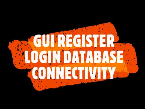 GUI Database connectivity java||Register login JFrame in Eclipse.