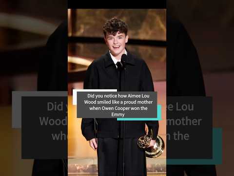 Did you notice how Aimee Lou Wood smiled like a proud mother when Owen Cooper won the Emmy #usa