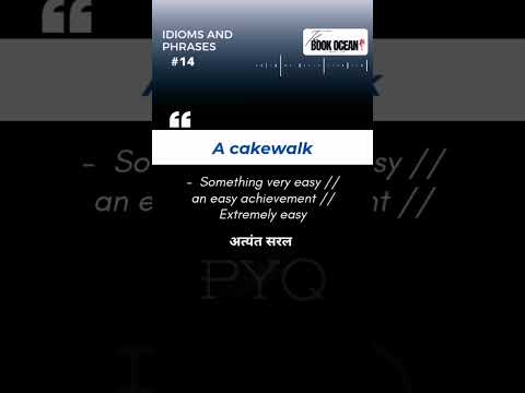 A cakewalk - IDIOMS AND PHRASES #14 The Book Ocean