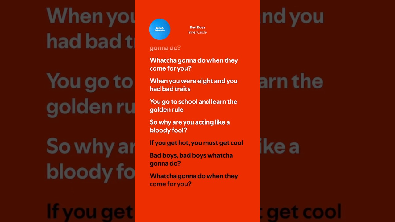 Bad Boys - Inner Circle (Lyrics)