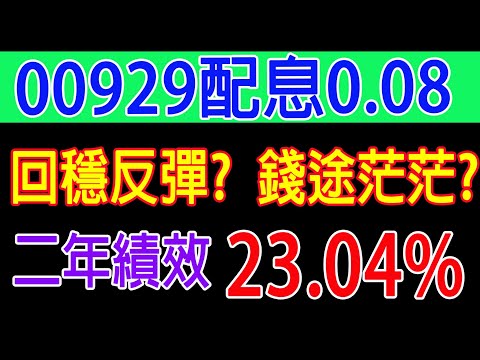 【ETF筆記-018】 00929配息0.08元 | 回穩反彈? 錢途茫茫? | 2年含息績效23 04% | 存越久領越多? | 達哥Say