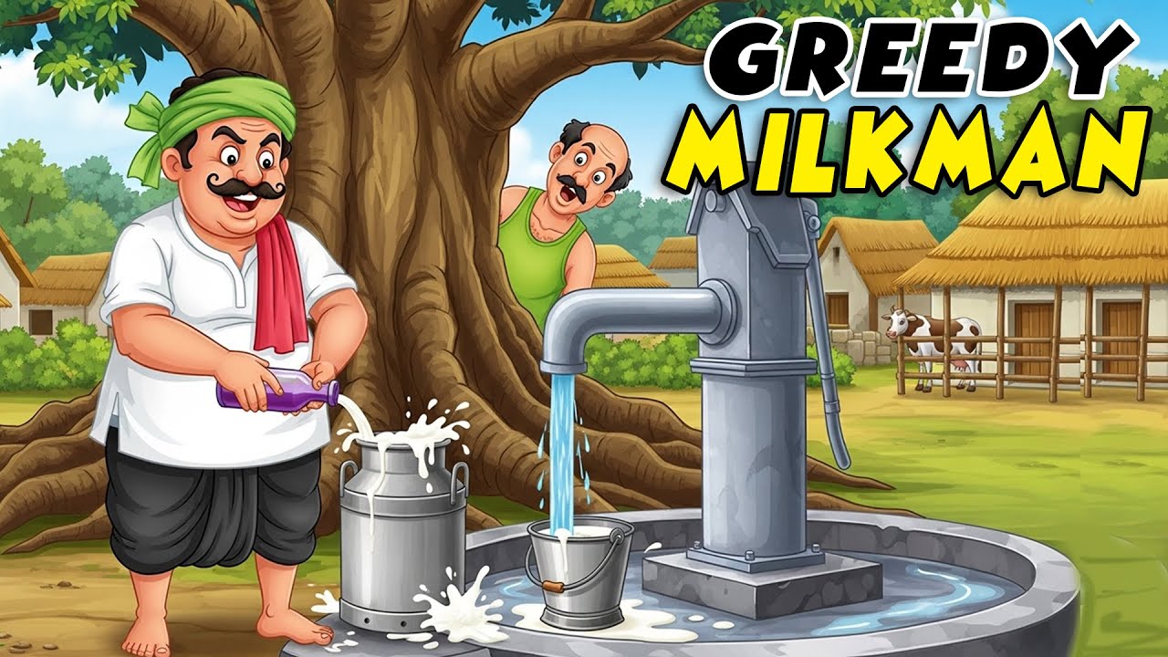 Greedy Milkman & Wife | Moral Bedtime Story 🥛