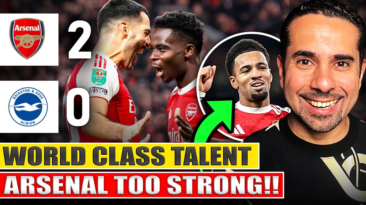 Arsenal's Young Stars Shine in 2-0 Victory Over Brighton ⭐