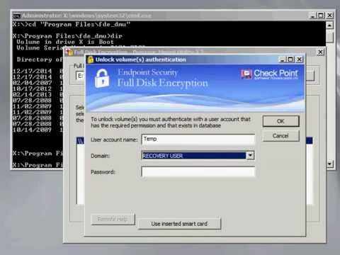 DMU - Step 3 unlocking the encrypted drive