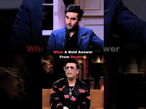 Ranbir Answered What No One Expected🤯Karan Johar #ranbirkapoor #karanjohar #bollywood