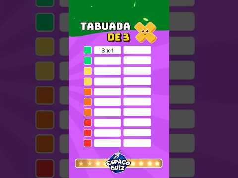 Tabuada de 3 #quiz #matemática #tabuada