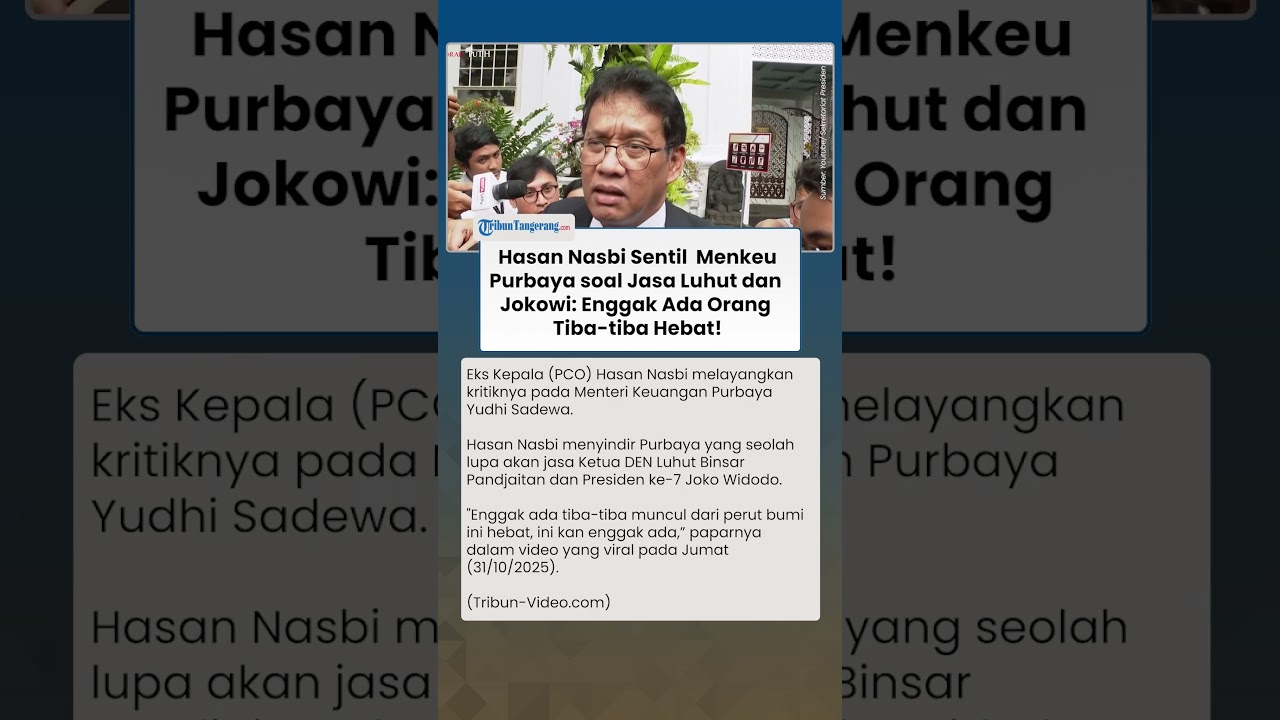 Hasan Nasbi Sindir Pedas Purbaya dan Puji Jasa Luhut & Jokowi ๐ฅ