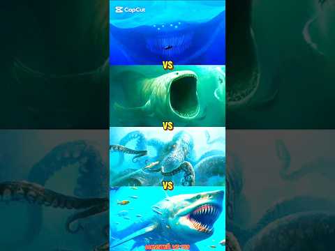 el gran maja vs the bloop vs karken vs megalodon #shorts #viral #monster #music #the