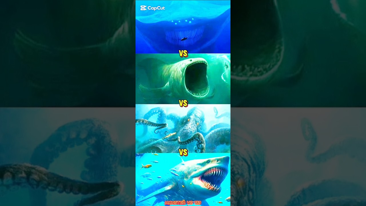 Epic Showdown: El Gran Maja, The Bloop, Karken & Megalodon 🦈 | Viral Monster Battle #shorts