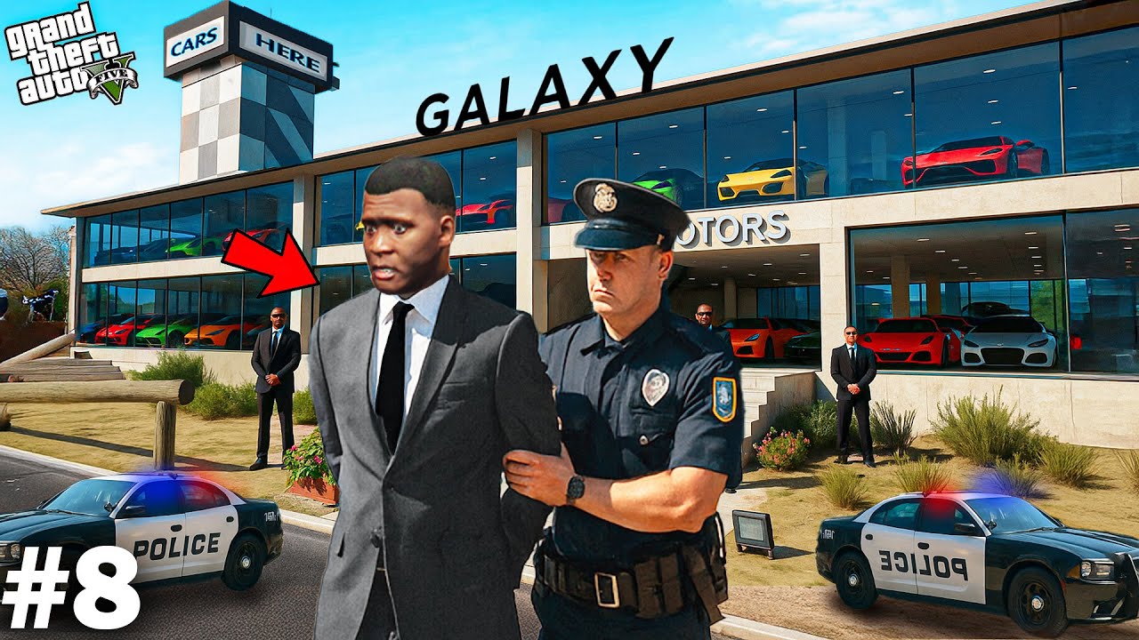 Franklin Gets Arrested Near His Supercar Showroom in GTA 5! 🚓